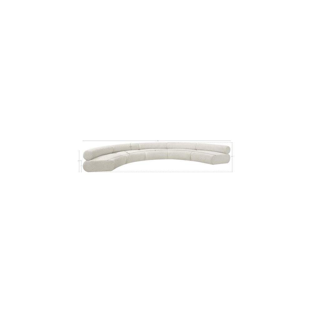 Bale Cream Chenille Fabric Modular Sofa