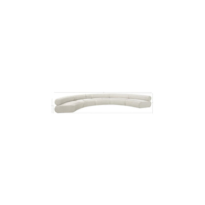 Bale Cream Chenille Fabric Modular Sofa
