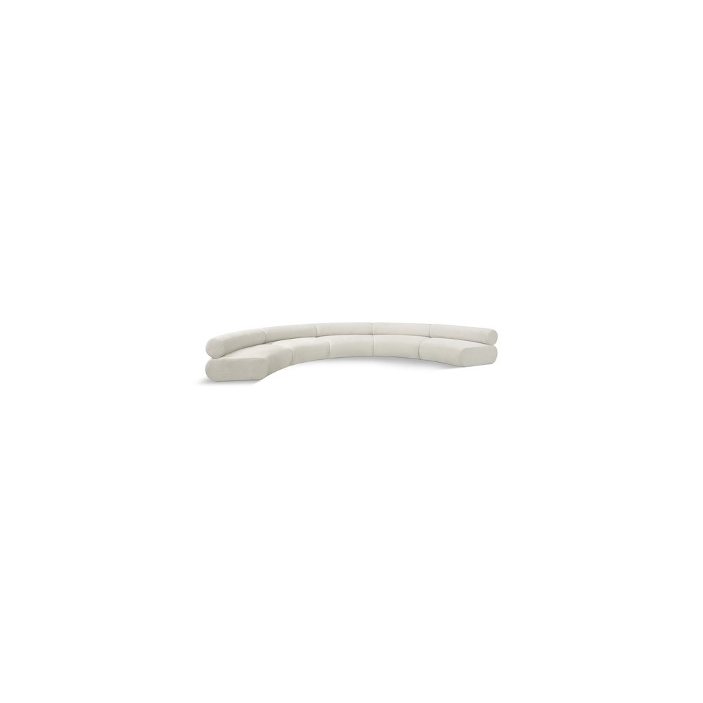 Bale Cream Chenille Fabric Modular Sofa