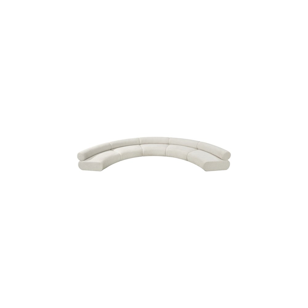 Bale Cream Chenille Fabric Modular Sofa