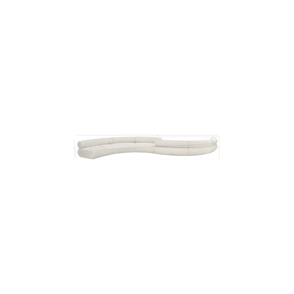 Bale Cream Chenille Fabric Modular Sofa