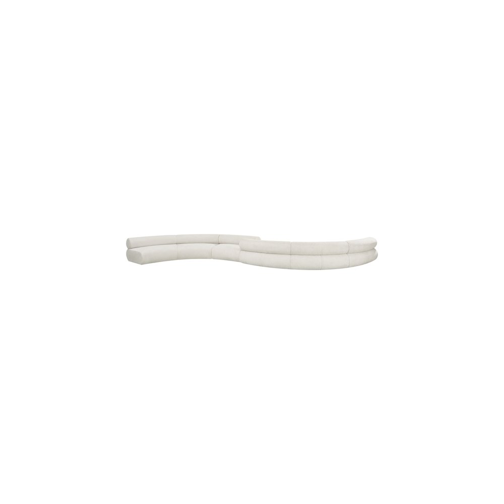 Bale Cream Chenille Fabric Modular Sofa