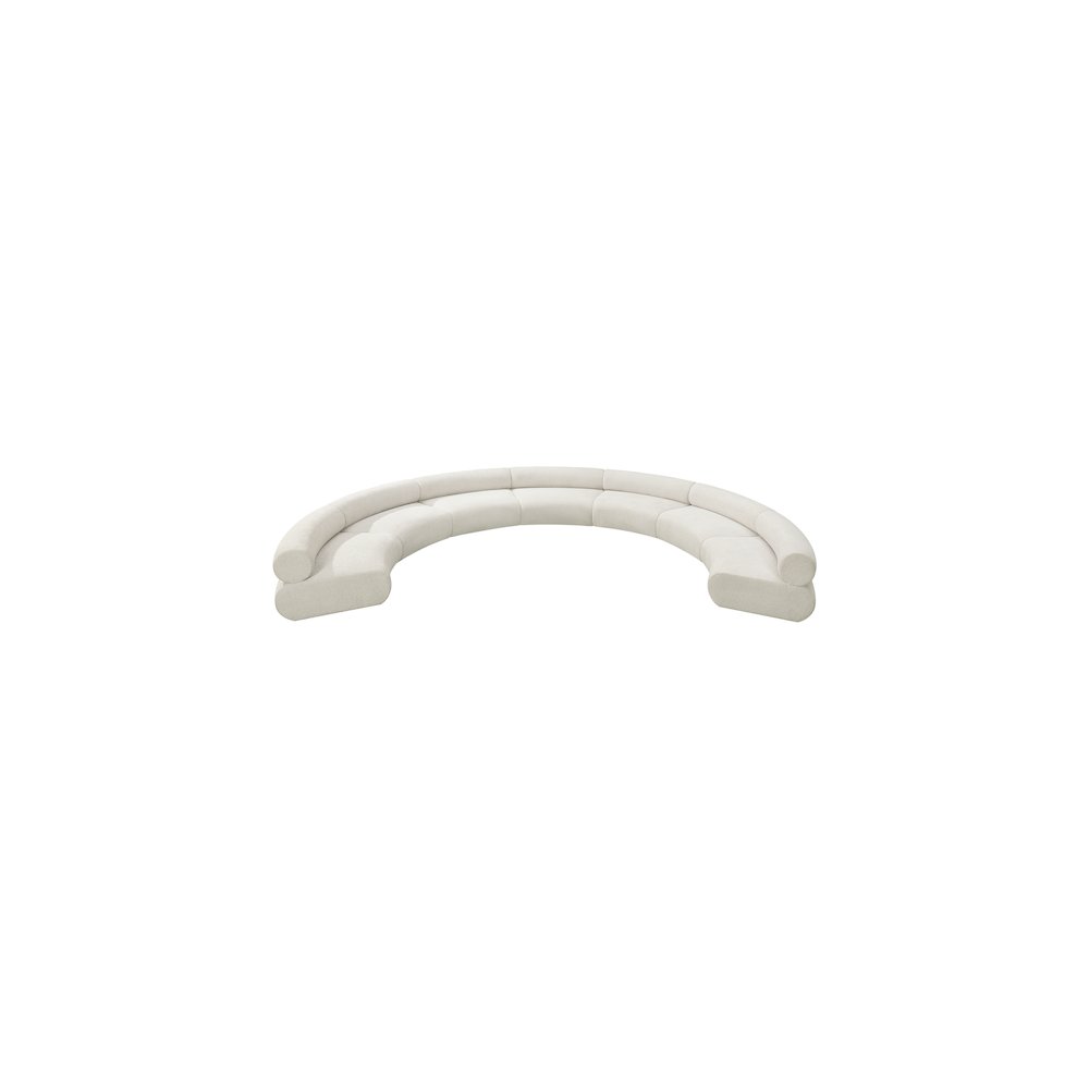 Bale Cream Chenille Fabric Modular Sofa