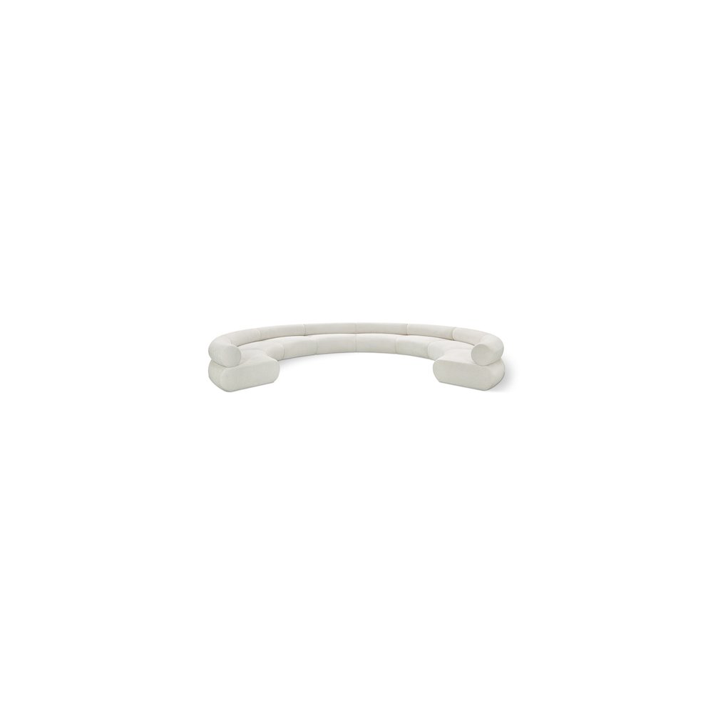 Bale Cream Chenille Fabric Modular Sofa