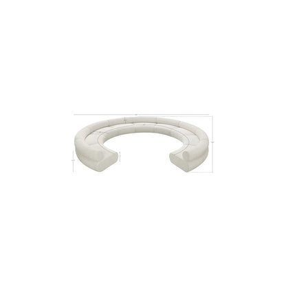 Bale Cream Chenille Fabric Modular Sofa