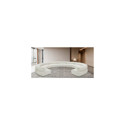 Bale Cream Chenille Fabric Modular Sofa