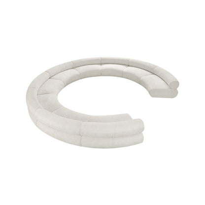 Bale Cream Chenille Fabric Modular Sofa