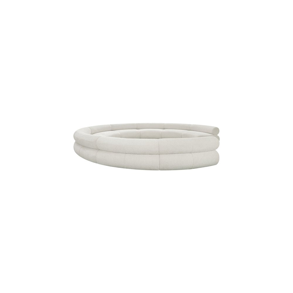 Bale Cream Chenille Fabric Modular Sofa