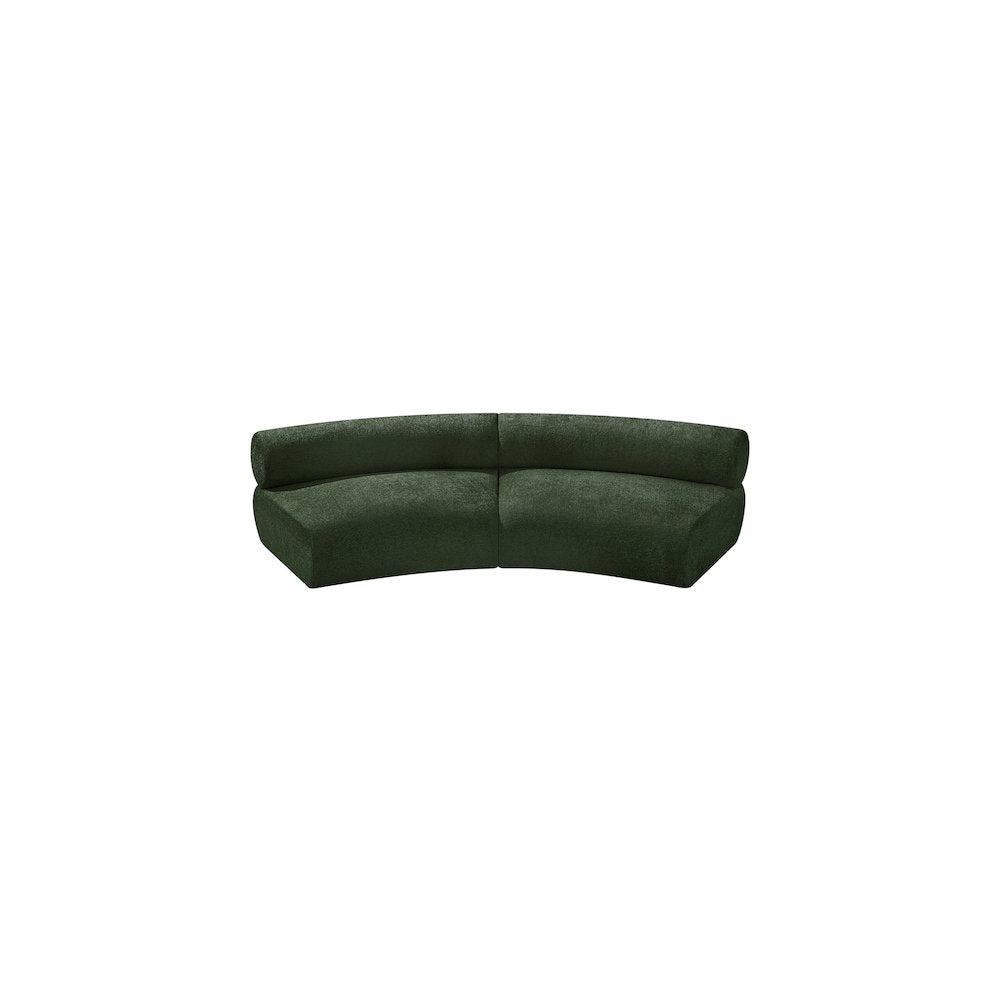 Bale Green Chenille Fabric Modular Sofa