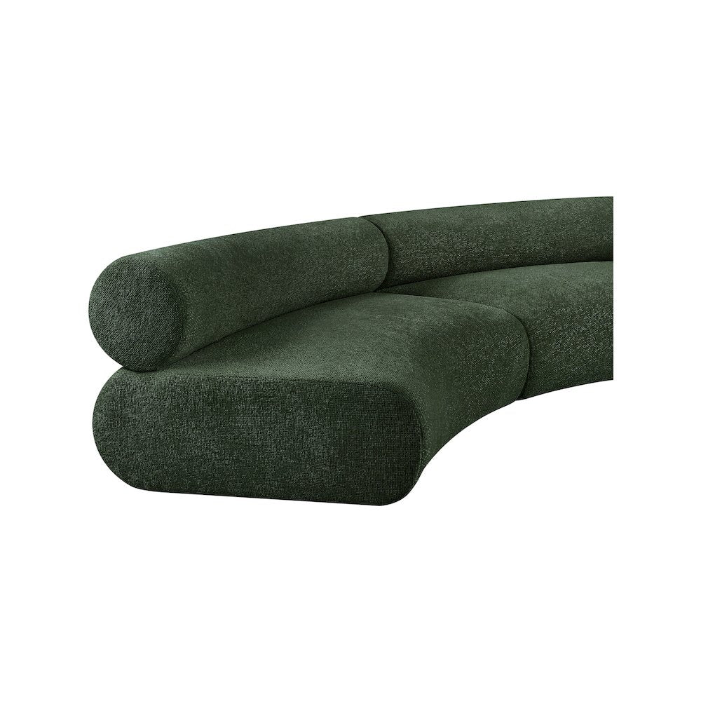 Bale Green Chenille Fabric Modular Sofa