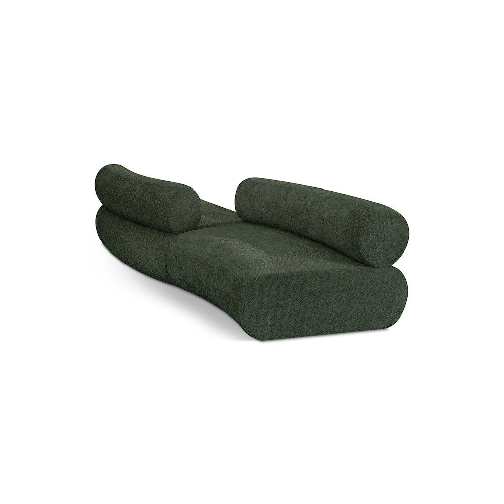 Bale Green Chenille Fabric Modular Sofa