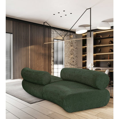 Bale Green Chenille Fabric Modular Sofa