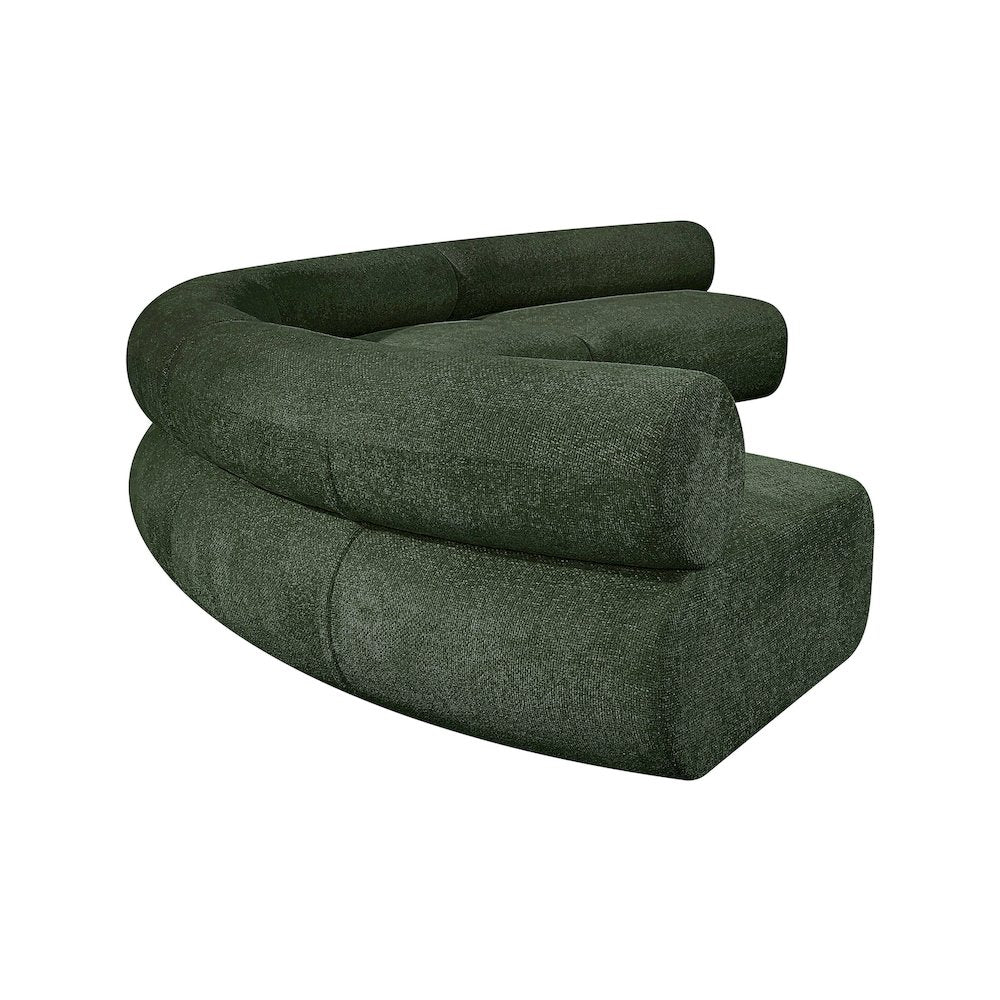 Bale Green Chenille Fabric Modular Sofa