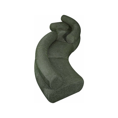 Bale Green Chenille Fabric Modular Sofa