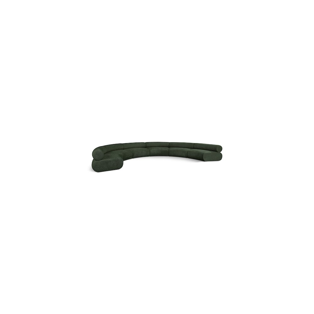 Bale Green Chenille Fabric Modular Sofa