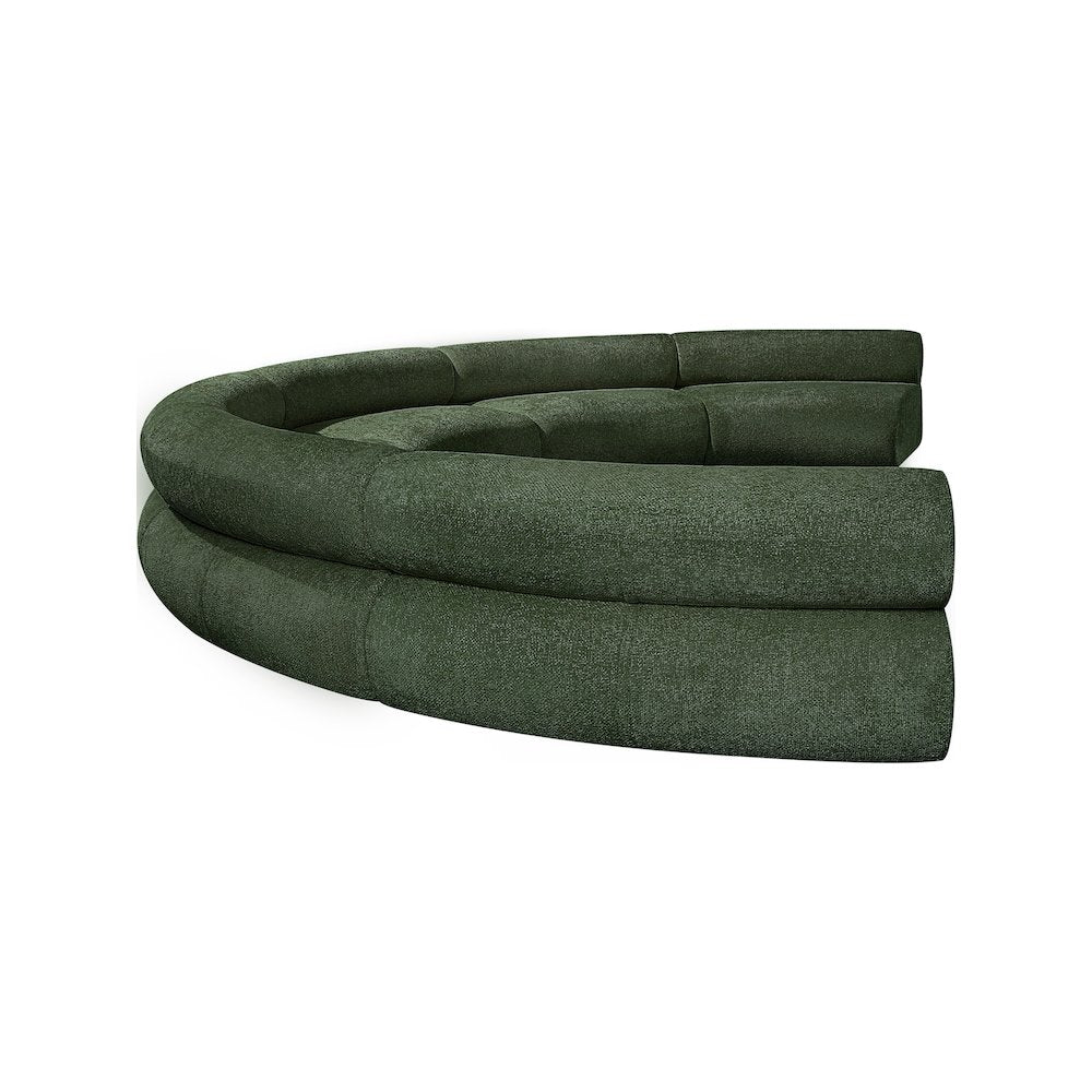Bale Green Chenille Fabric Modular Sofa