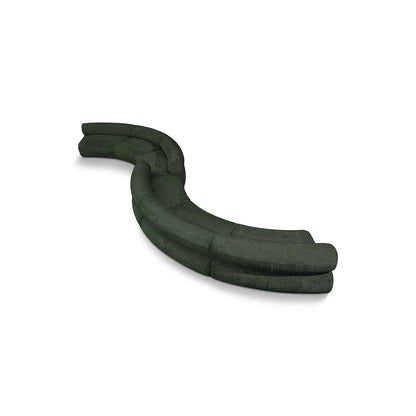 Bale Green Chenille Fabric Modular Sofa