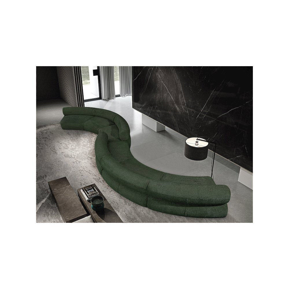 Bale Green Chenille Fabric Modular Sofa