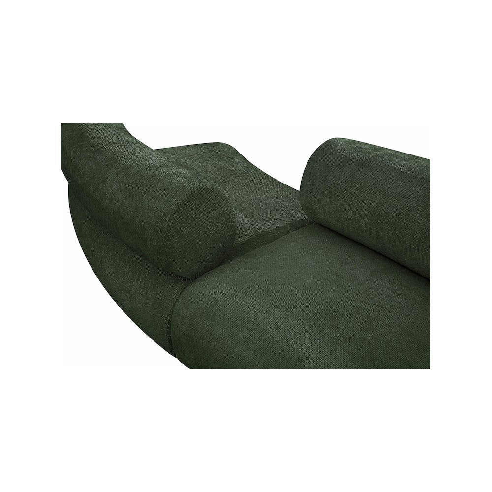 Bale Green Chenille Fabric Modular Sofa