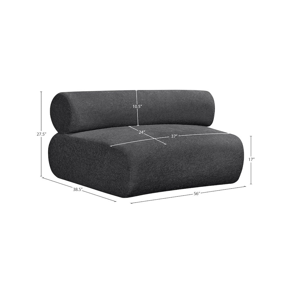 Bale Grey Chenille Fabric Modular Chair