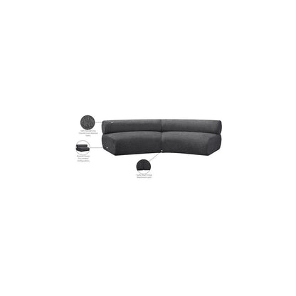 Bale Grey Chenille Fabric Modular Sofa