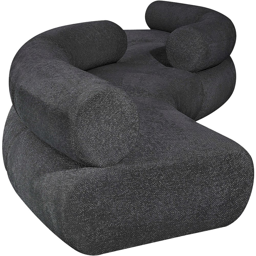 Bale Grey Chenille Fabric Modular Sofa