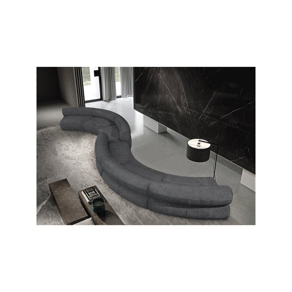 Bale Grey Chenille Fabric Modular Sofa