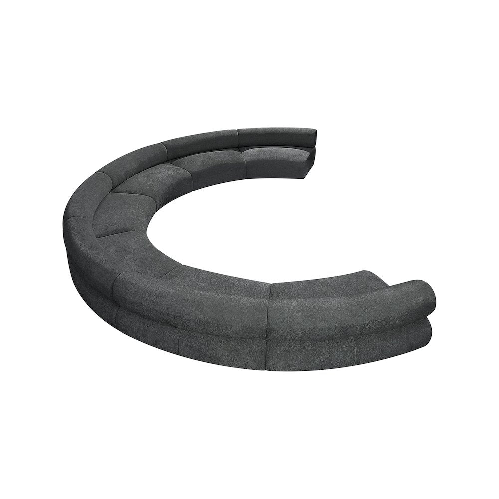 Bale Grey Chenille Fabric Modular Sofa
