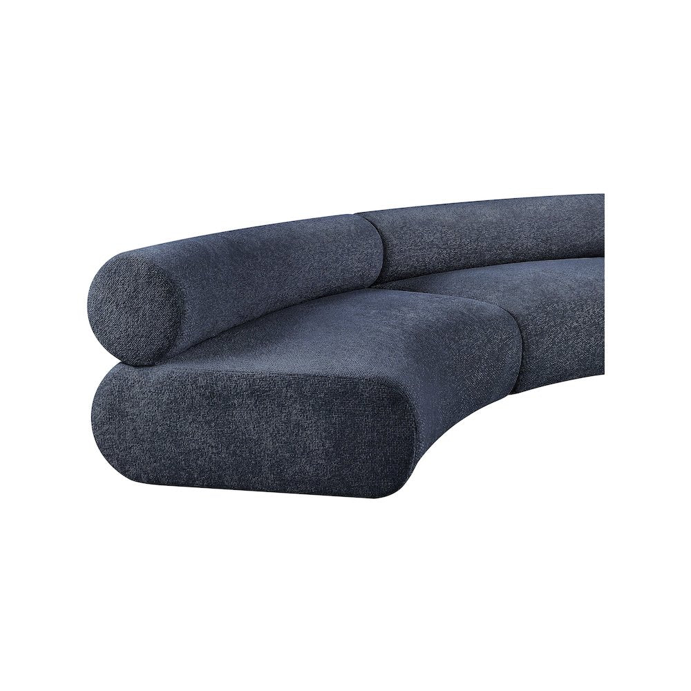 Bale Navy Chenille Fabric Modular Sofa