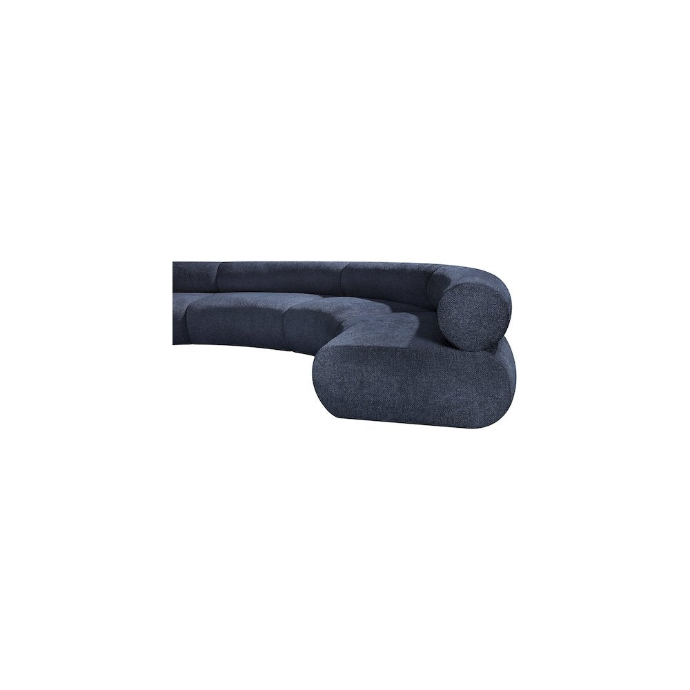 Bale Navy Chenille Fabric Modular Sofa