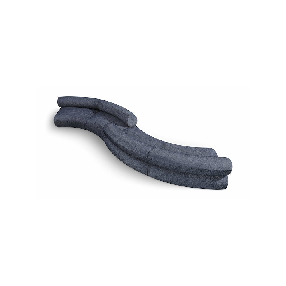 Bale Navy Chenille Fabric Modular Sofa