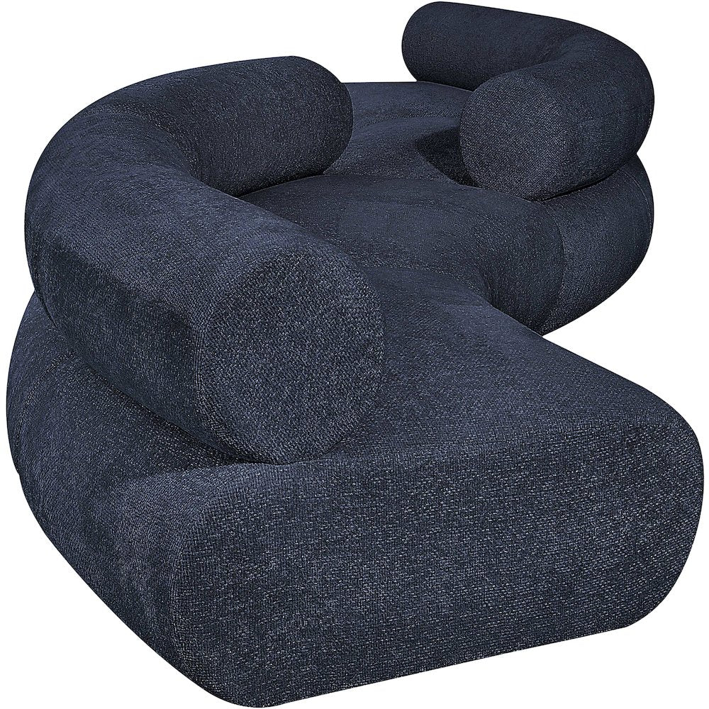 Bale Navy Chenille Fabric Modular Sofa