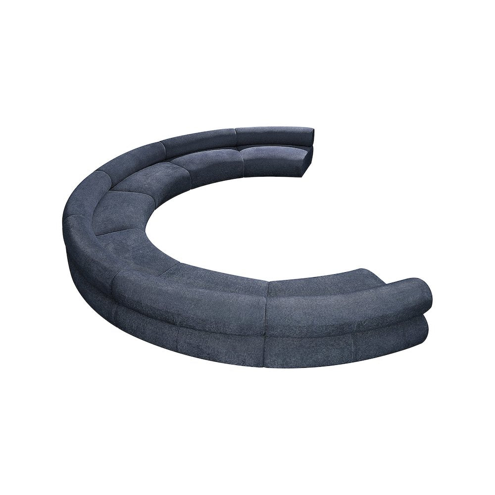 Bale Navy Chenille Fabric Modular Sofa