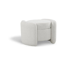 Horizon Cream Boucle Fabric Ottoman
