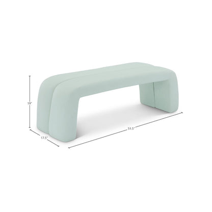 Arc Mint Vegan Leather Bench