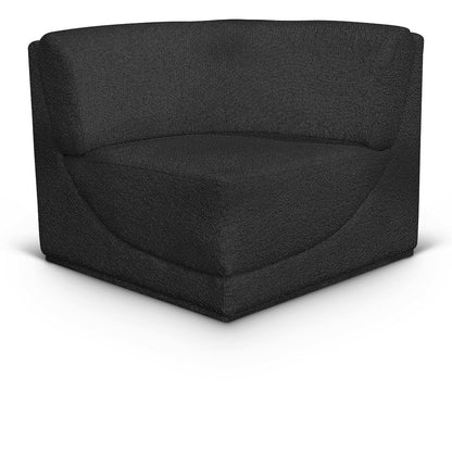 Ollie Black Boucle Fabric Corner
