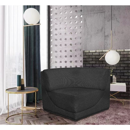Ollie Black Boucle Fabric Corner