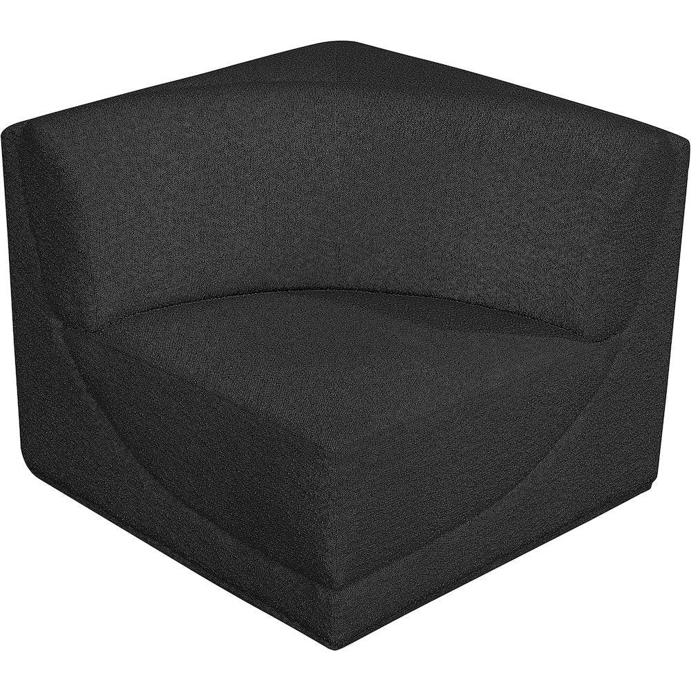 Ollie Black Boucle Fabric Corner