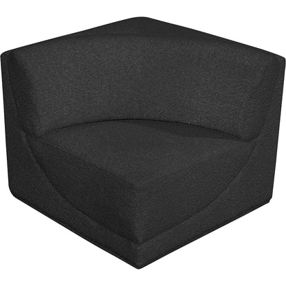 Ollie Black Boucle Fabric Corner