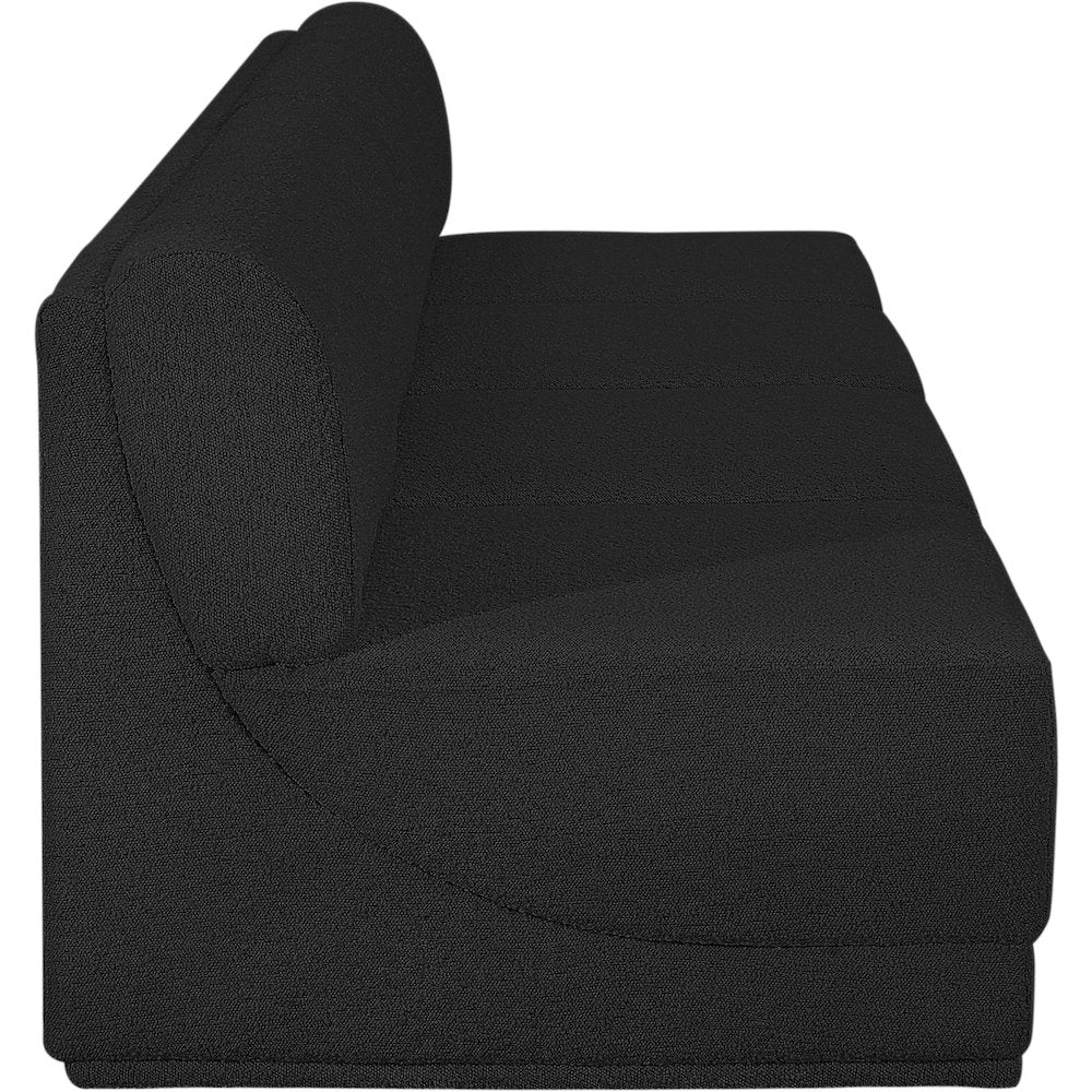 Ollie Black Boucle Fabric Modular Sofa