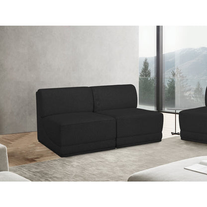 Ollie Black Boucle Fabric Modular Sofa
