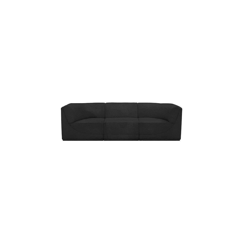 Ollie Black Boucle Fabric Modular Sofa