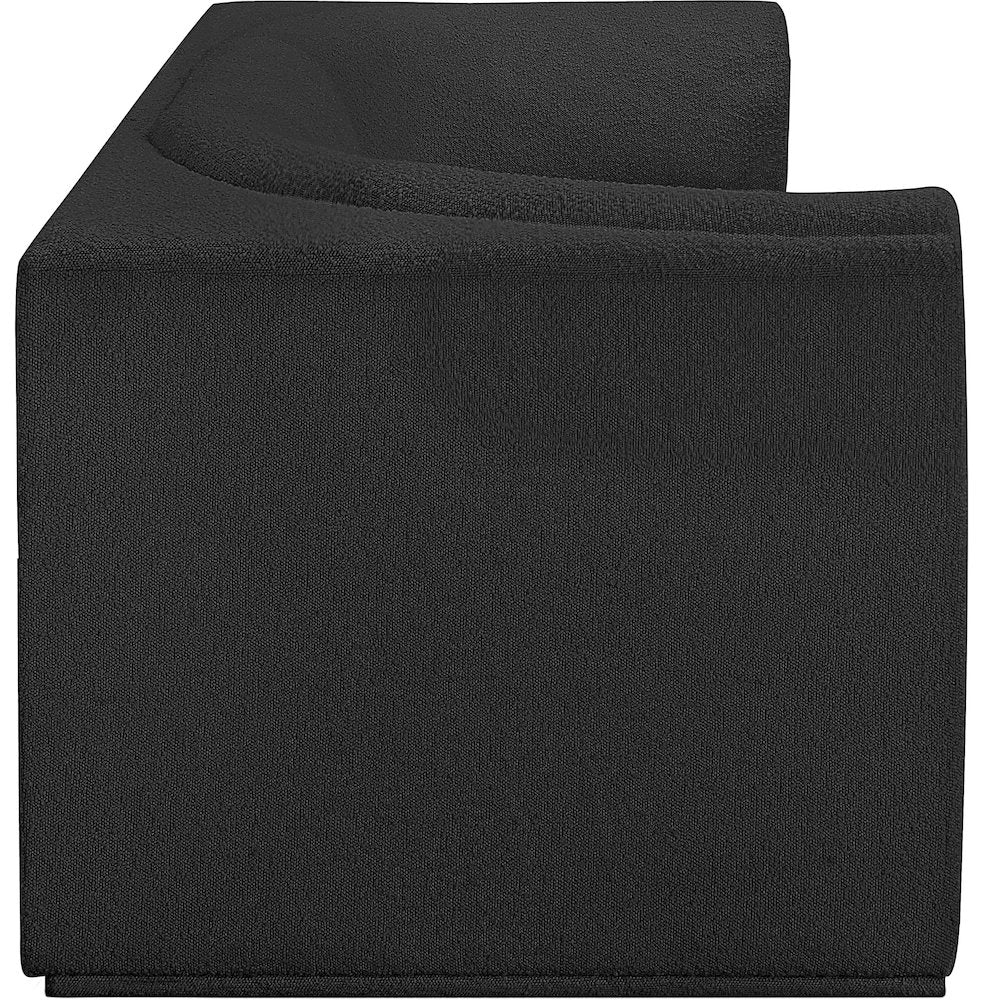 Ollie Black Boucle Fabric Modular Sofa