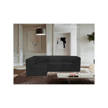 Ollie Black Boucle Fabric Modular Sectional