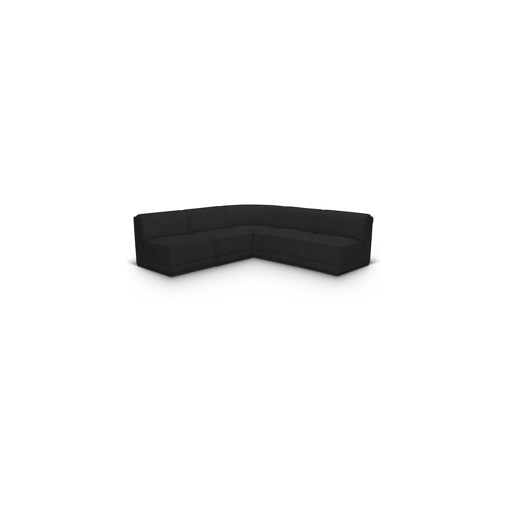Ollie Black Boucle Fabric Modular Sectional