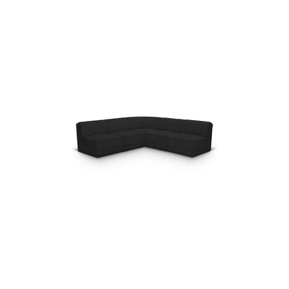 Ollie Black Boucle Fabric Modular Sectional