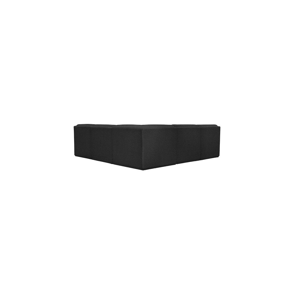 Ollie Black Boucle Fabric Modular Sectional