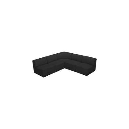 Ollie Black Boucle Fabric Modular Sectional