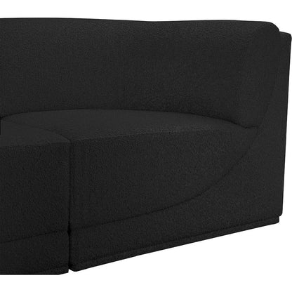Ollie Black Boucle Fabric Modular Sectional