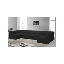 Ollie Black Boucle Fabric Modular Sectional